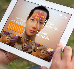 Tool shown in context on a tablet