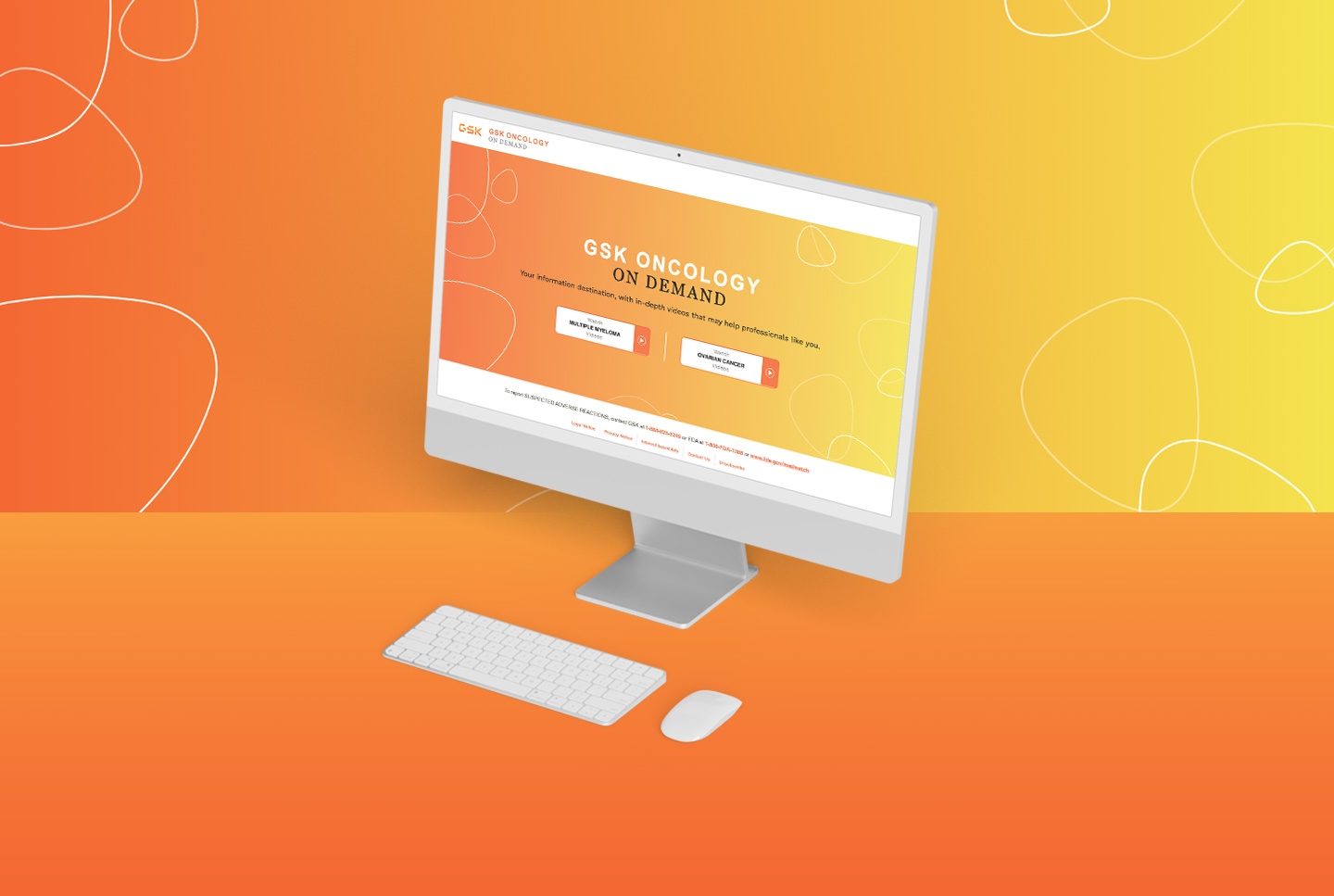 Brand gradient with line motif